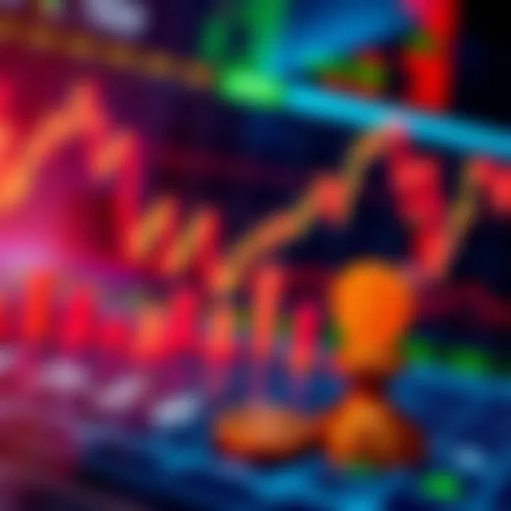 Illustration of Forex market with currency symbols and risk management icons