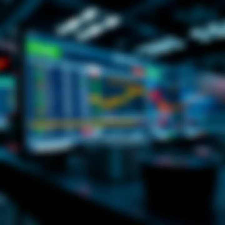 Illustration of secure online platform for trading binary forex with interface showing risk management tools