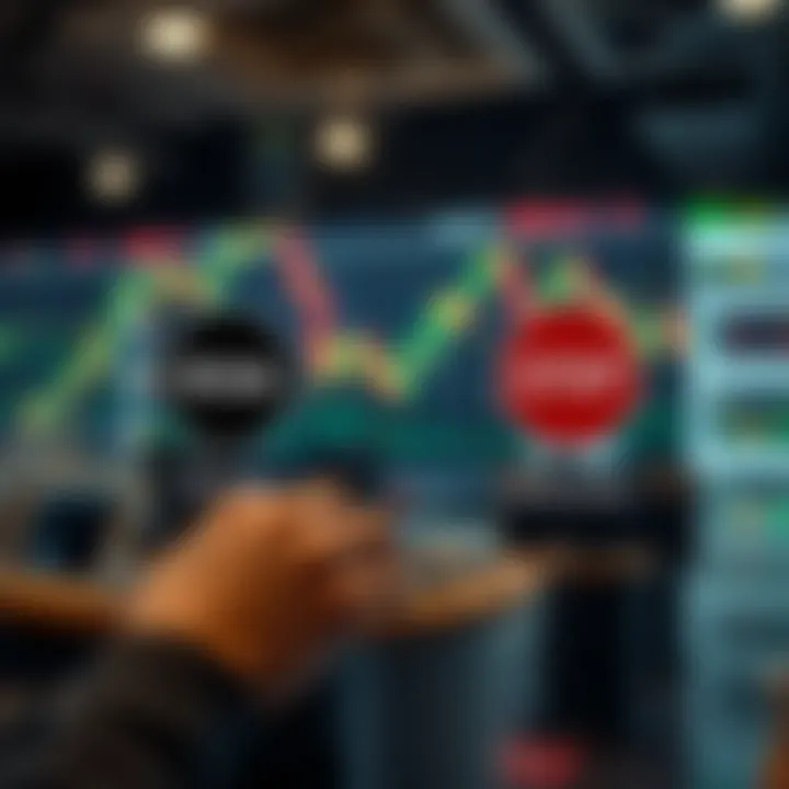 Visual representation of risk management techniques including stop loss and diversification