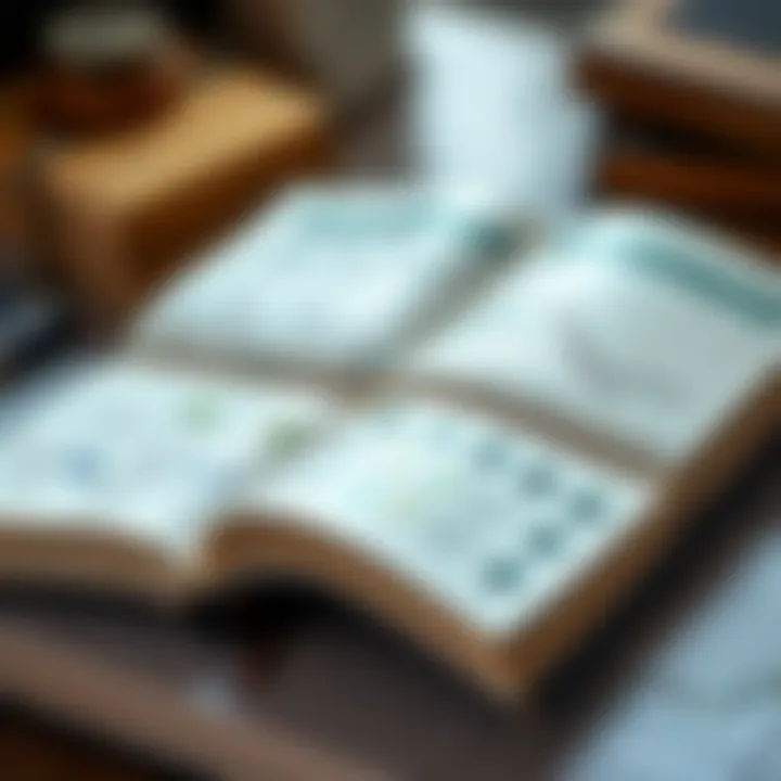 Open book about forex trading with charts and currency symbols on pages