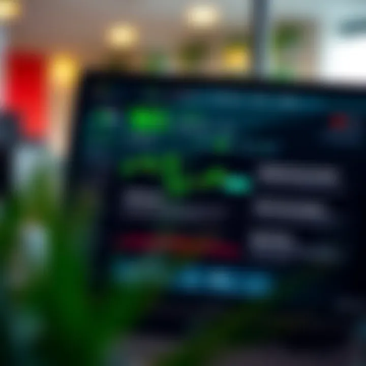 Illustration of a digital interface highlighting regulated forex brokers and customer support features