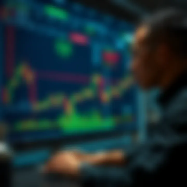 User analyzing cryptocurrency market data on a digital trading platform