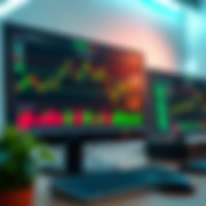 A digital interface displaying automated trading signals and graphs on a computer screen