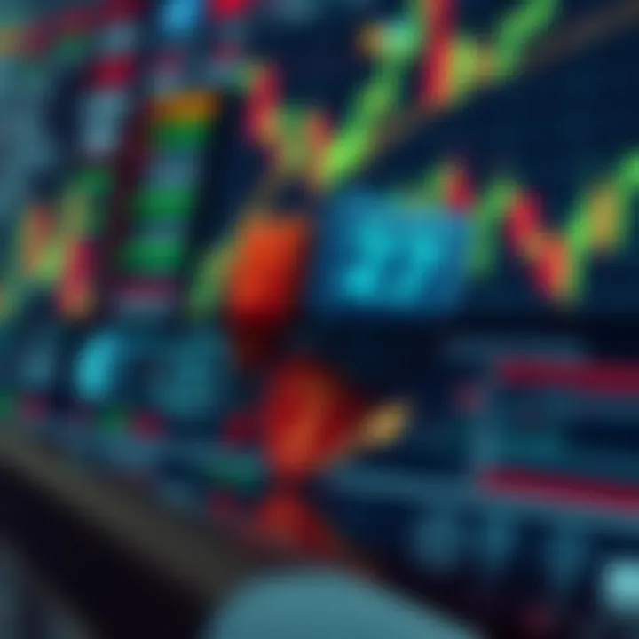 Conceptual illustration of risk management in forex trading with shield icons and fluctuating currency charts