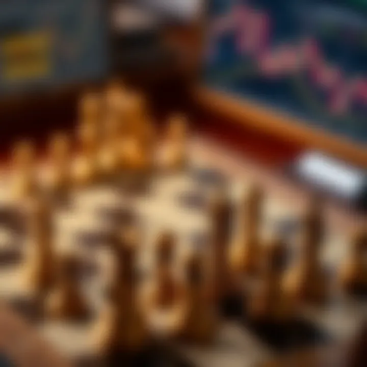 Chessboard illustrating strategic moves and planning