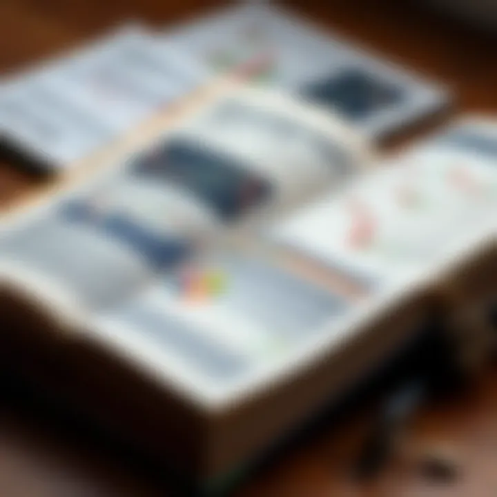 Open book showing detailed forex chart analysis and trading strategies