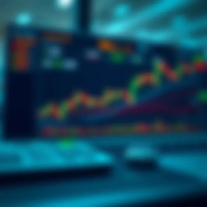 Illustration of a digital dashboard displaying forex trading account balance and risk management tools