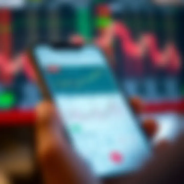Forex Trading Application with Live Market Data for Kenyan Traders Mobile phone showing a forex trading app interface with live market data for Kenyan traders