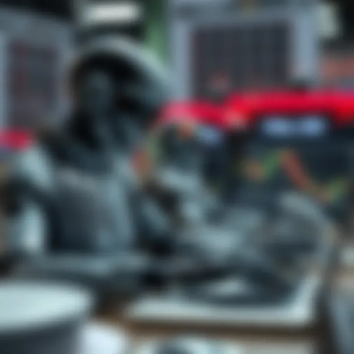 Conceptual illustration of risk management strategies integrated with forex trading bots in financial trading