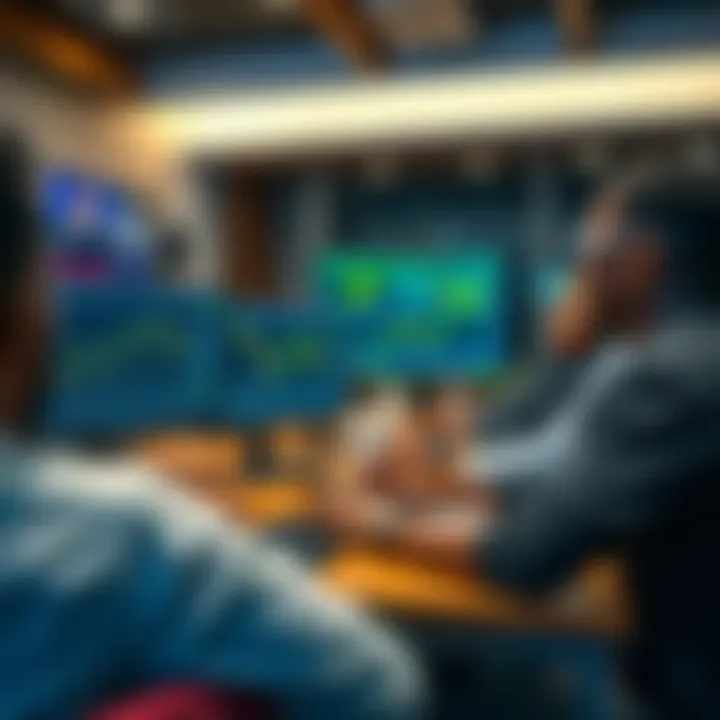 Interactive Forex Trading Session in Kenya Classroom setting with learners engaging with forex trading software