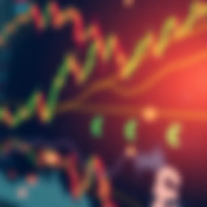Conceptual illustration of forex trading charts with Kenyan currency symbols and digital finance icons