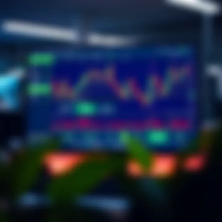 Computer screen displaying forex trading platform with charts and broker selection interface