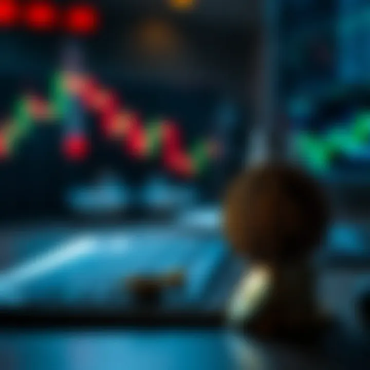 Conceptual graphic showing risk management strategies in binary options trading