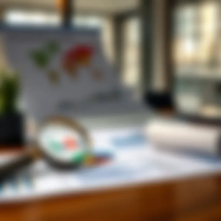 Graphic depicting risk identification and assessment in a business environment with charts, documents, and magnifying glass highlighting emerging risks in the Kenyan context