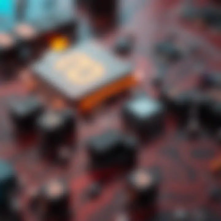 Visualization of digital circuit components transforming binary input signals into readable data