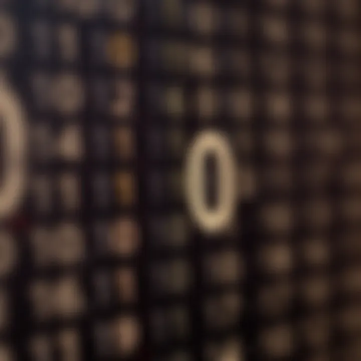 Visual representation of binary numbers used in computer systems