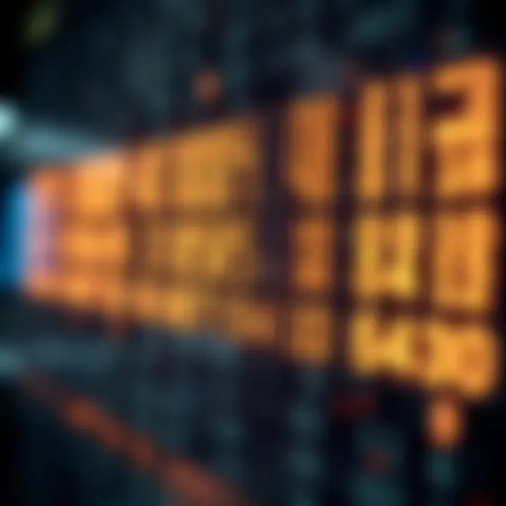 Diagram illustrating binary digits as a series of zeros and ones representing digital data