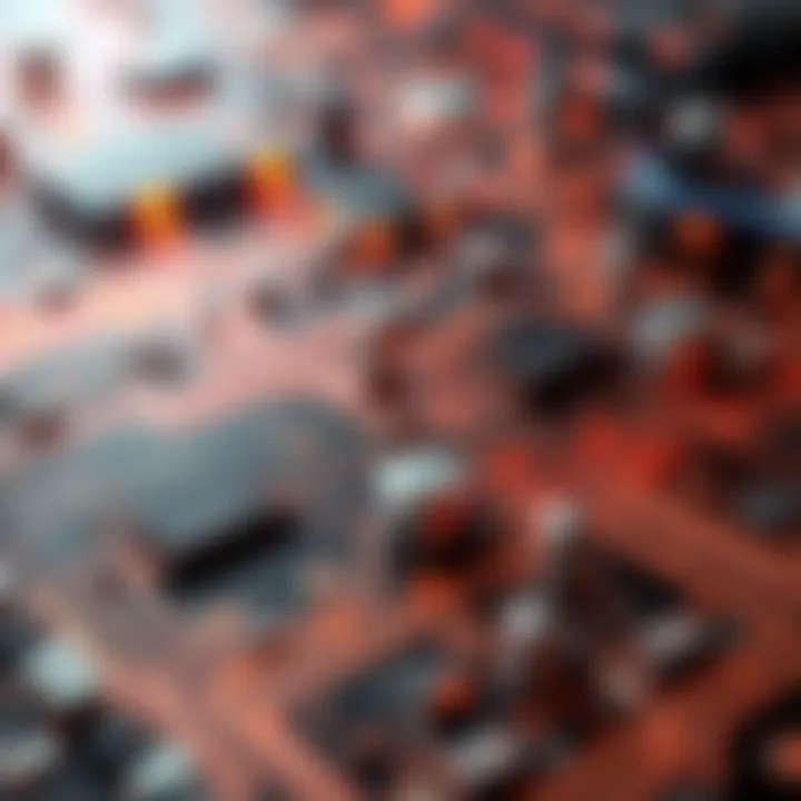 Binary Data Flow in Digital Circuits Representation of binary data flow within digital circuits showcasing signal transmission and logical operations