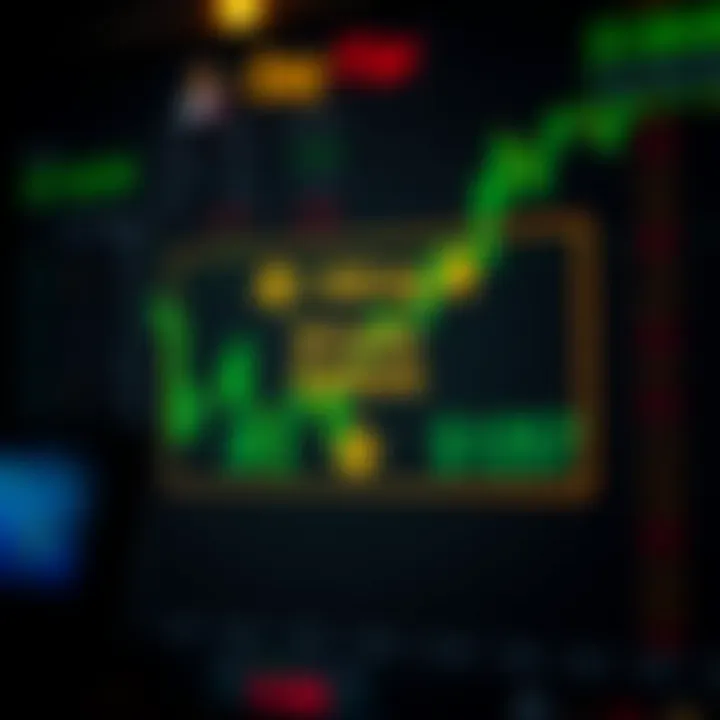 Diagram illustrating the concept of binary options trading with up and down arrows indicating market predictions