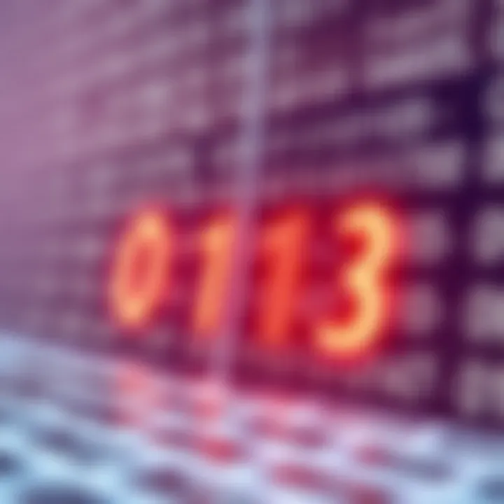 Visual comparison of decimal and binary number systems with conversion examples