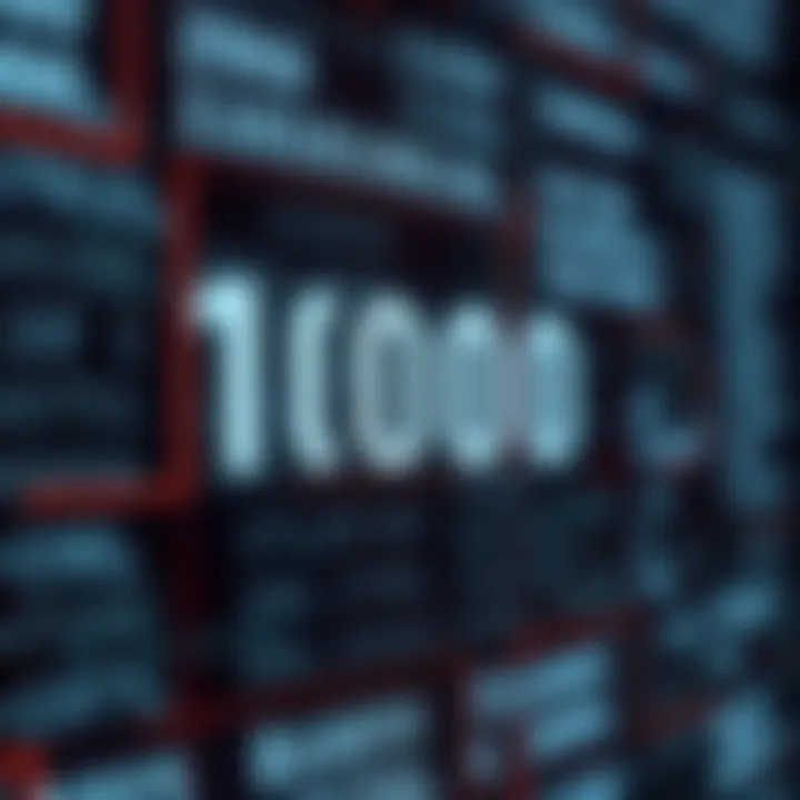 Visual representation of binary digits translating into alphabetic characters