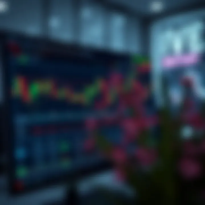 Dashboard showcasing binary trading platform interface with charts and asset options