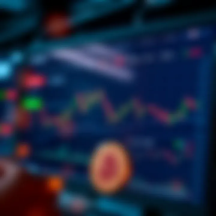 Dashboard interface of a crypto trading platform showing market data and trading options