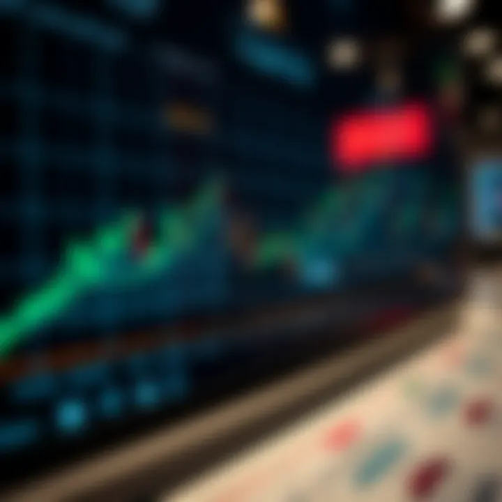 Graph showing market trends influenced by economic calendar data