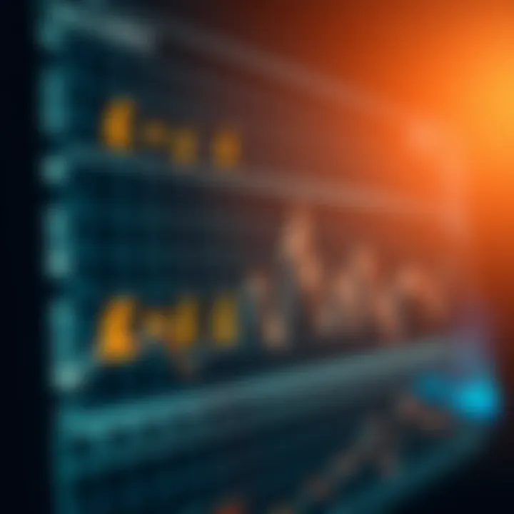 Graph illustrating the concept of forex binary options with currency symbols and a digital interface