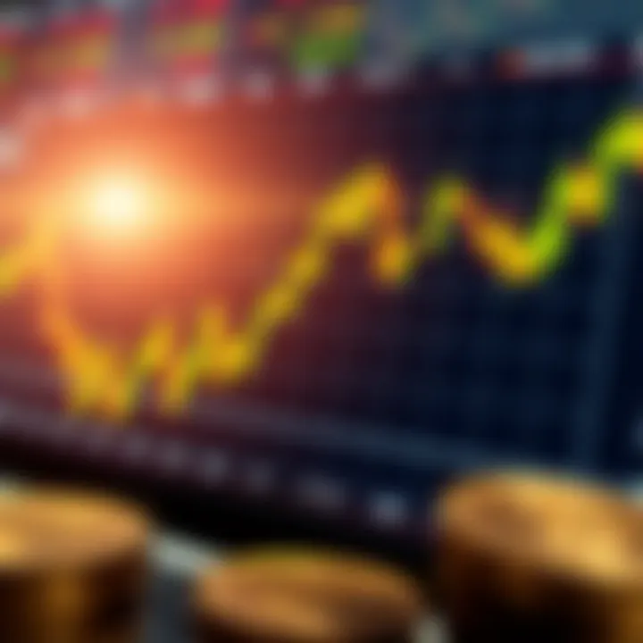Graph depicting currency pair fluctuations in the forex market
