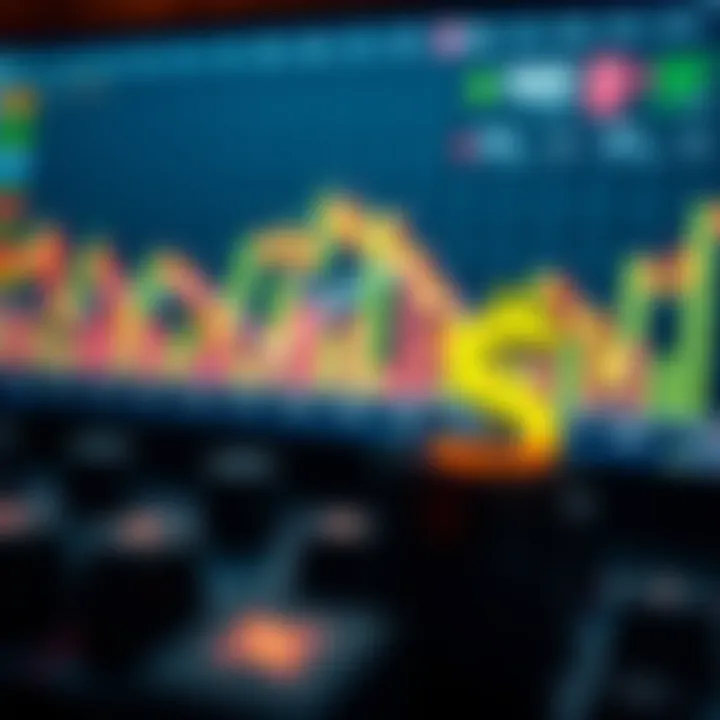 Illustration of forex charts and currency symbols indicating digital trading strategies